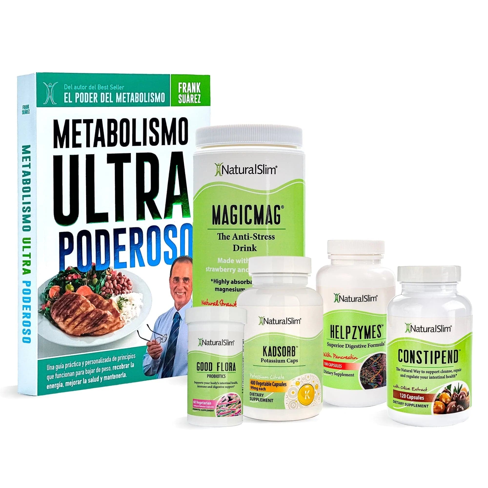 Kit Anti-Estreñimiento  | Envío GRATIS - Constipend, MagigMag, Good Flora, Helpzymes, Kadsorb y Libro de Frank Surez - Image 3
